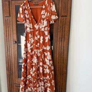 Abercrombie & Fitch White Floral Maxi Dress
